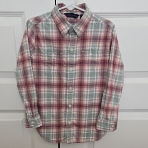 Janie and Jack Boys Button Front Flannel Shirt 5